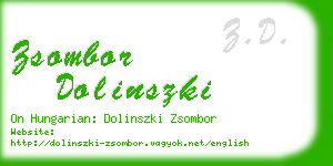 zsombor dolinszki business card